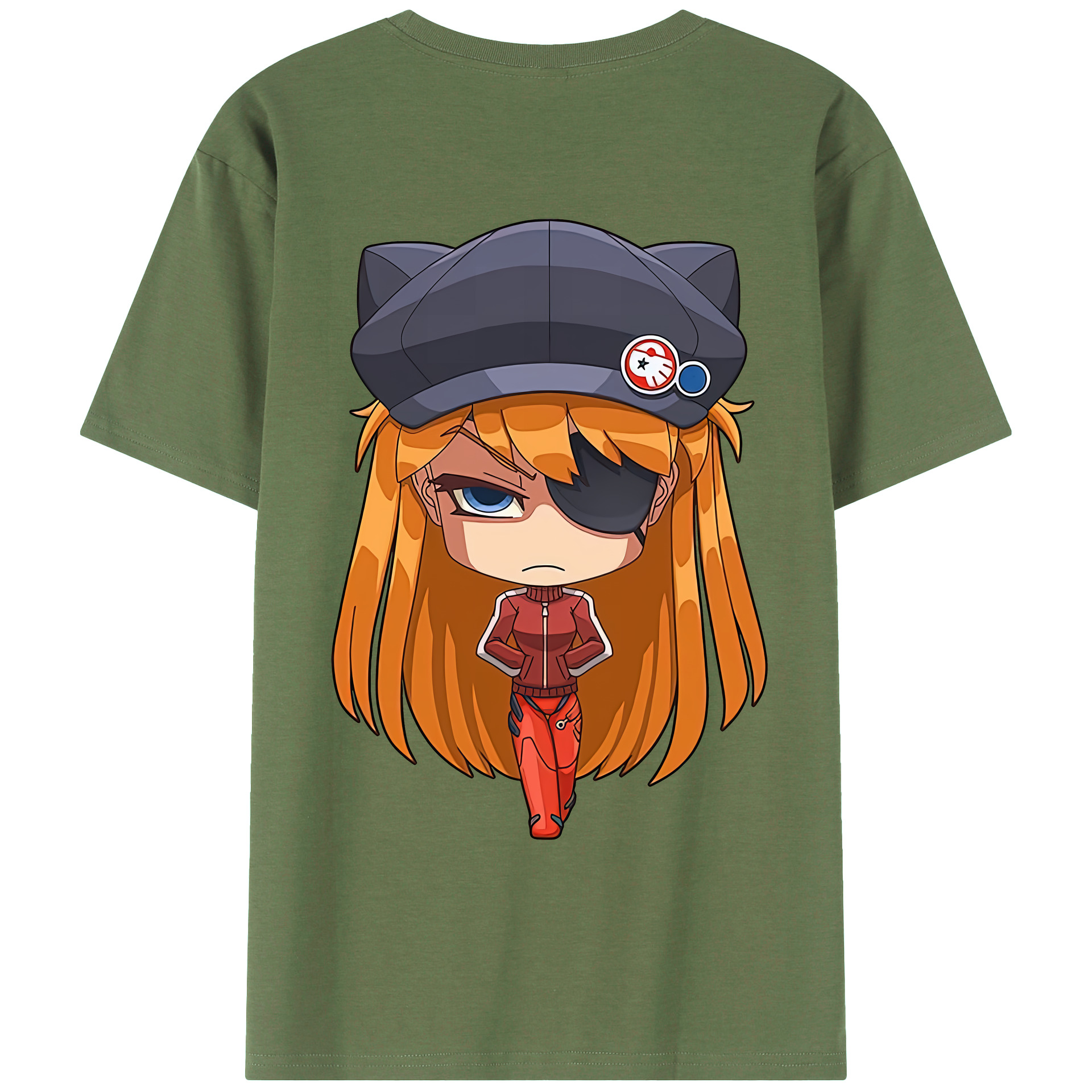 （画像用） EVA 新世紀エヴァンゲリオン 綿100％ メンズ半袖Tシャツ（バックプリント） 通気性